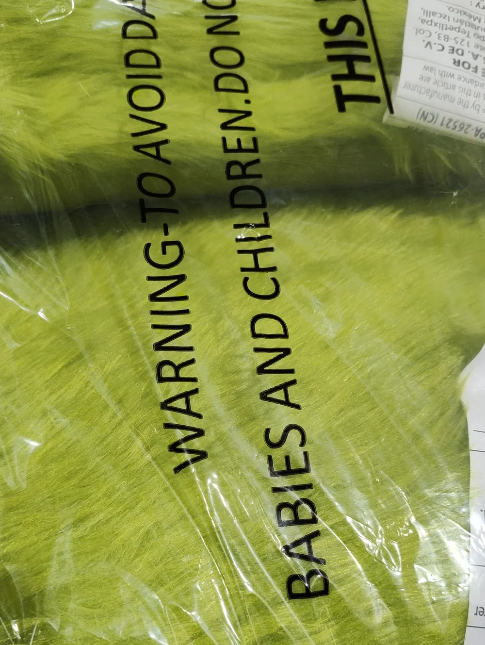 Plush Green Grinch Face Decorative Pillow - Unbranded, Brand New With Tags